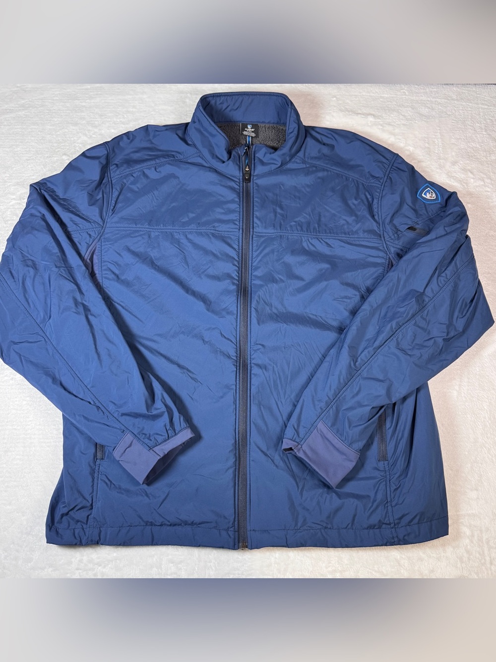 Men's Blue Lightweight Zip-Up Jacket